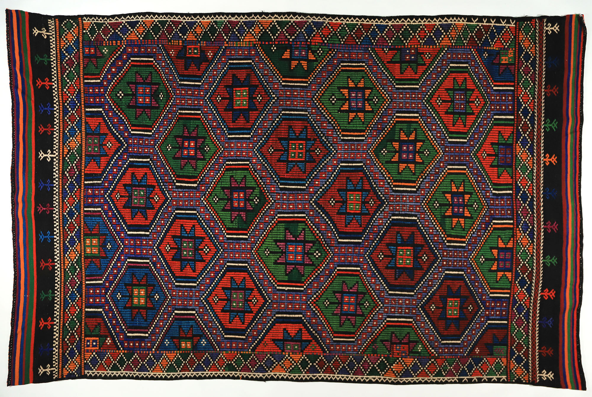 Anatolian handmade kilim rug 316 cm x 194 cm