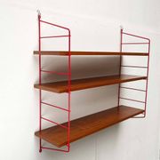 Étagère Teck Style Cordon Rouge Moderne Milieu du Siècle, Années 1960