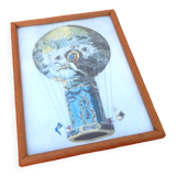 Wooden frame (310X225)mm The Aero-Balloon called "Tour de Calais"