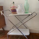 Desserte in silver metal from the 70s