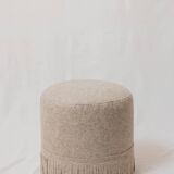 Pair of wool poufs