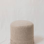 Paire de poufs en laine