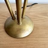 Italian three-headed brass lamp, 1950s design