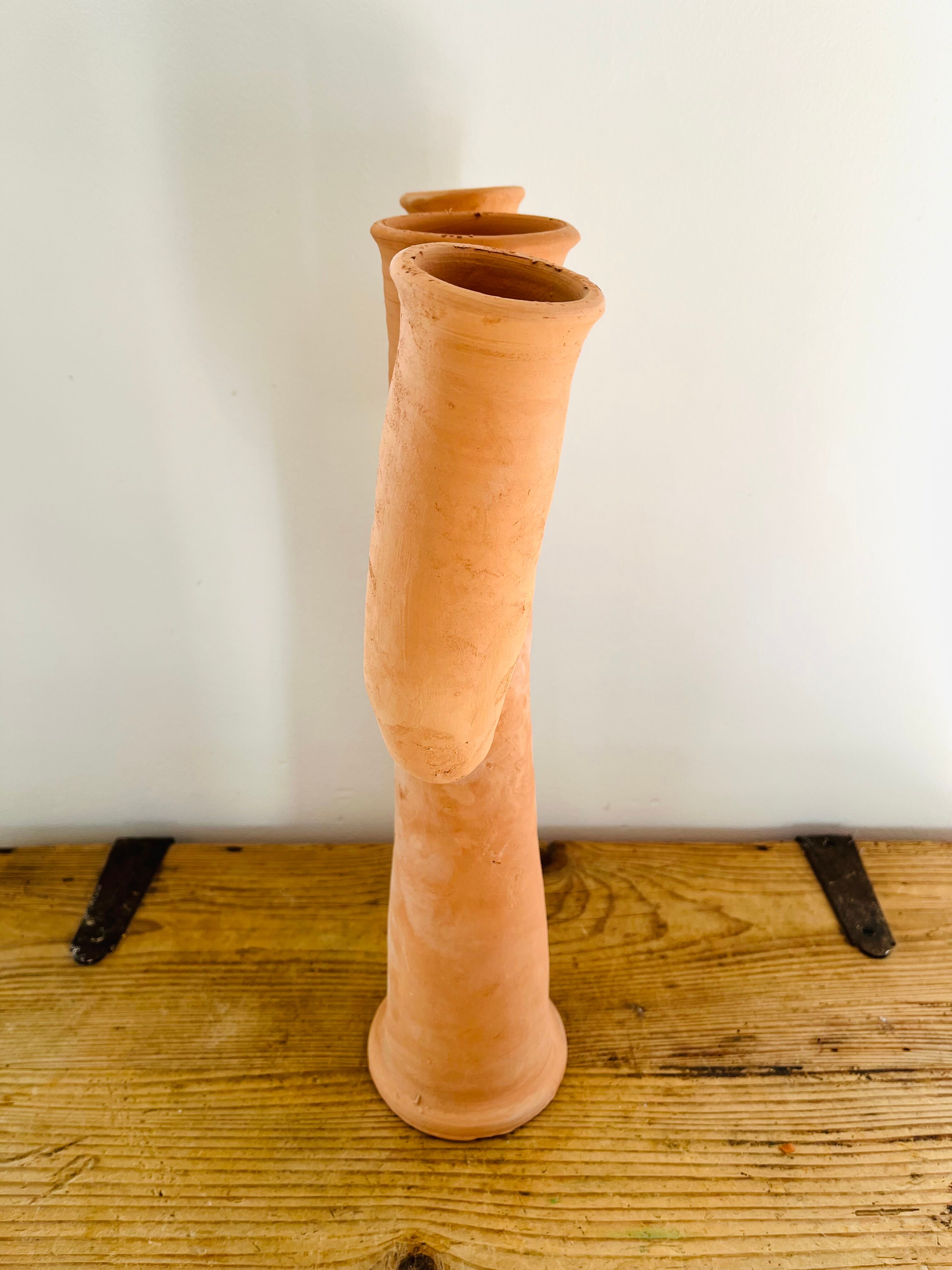 Moroccan raw terracotta candle holder