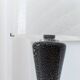 Mushroom table lamp Murano Swirl - silver details in black and white - vintage glass - Space Age design - 1970s