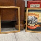 Pair of gold brass frames