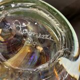 Ada LOUMANI vase in blown glass in shades of green