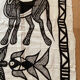 African art / tribal art tapestry of korhogo made by the senufo people in ivory coast twentieth era