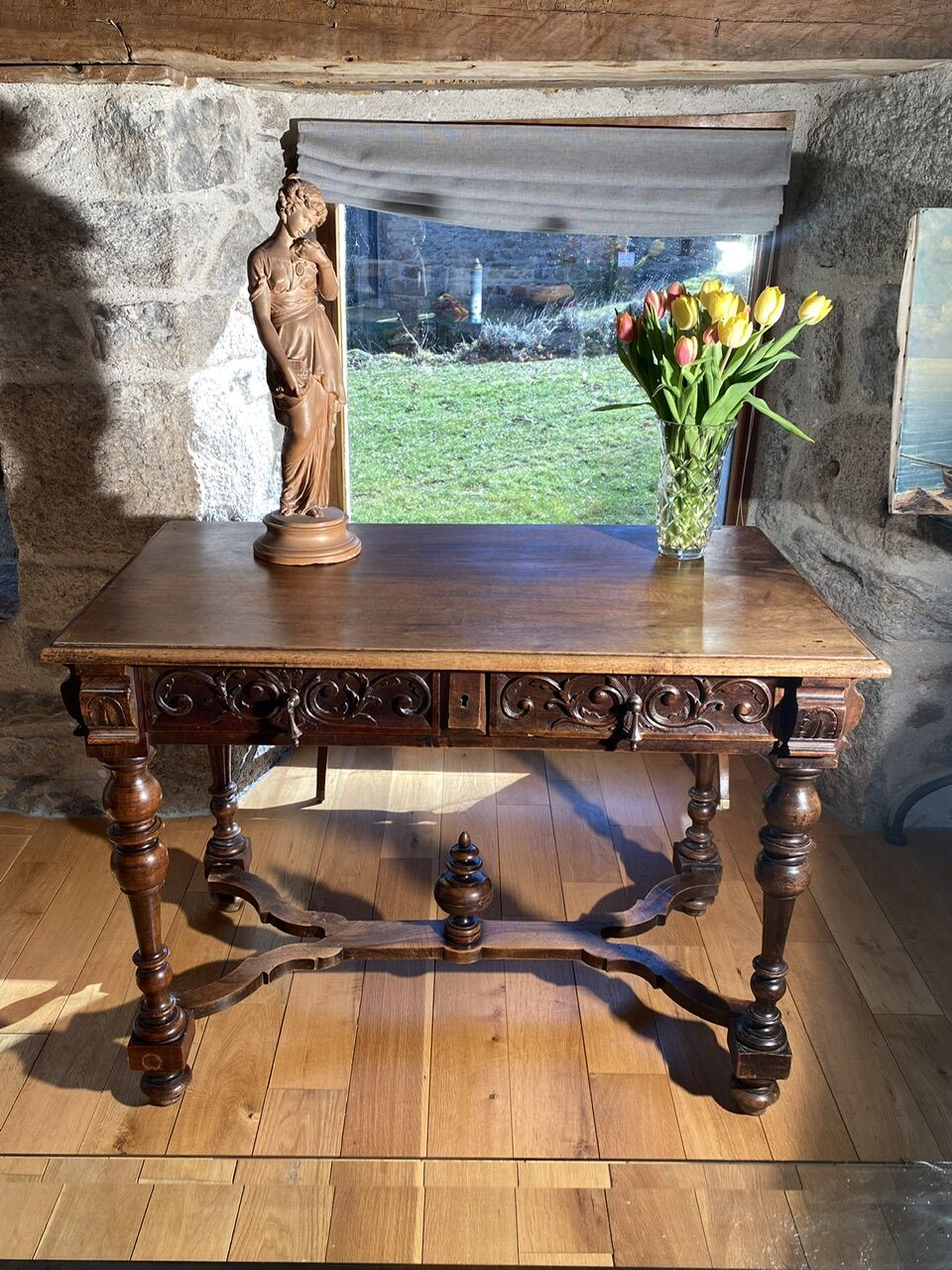 Louis XVIII style table, late 19th century