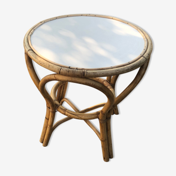 Table basse bambou années 50