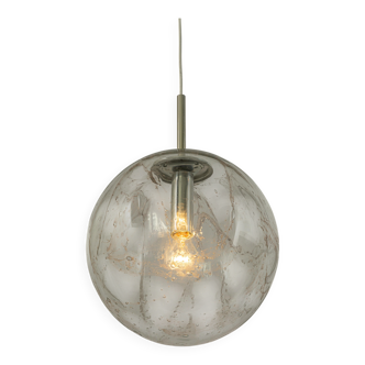 Large Murano ball pendant light by Doria, Germany, 1970s.