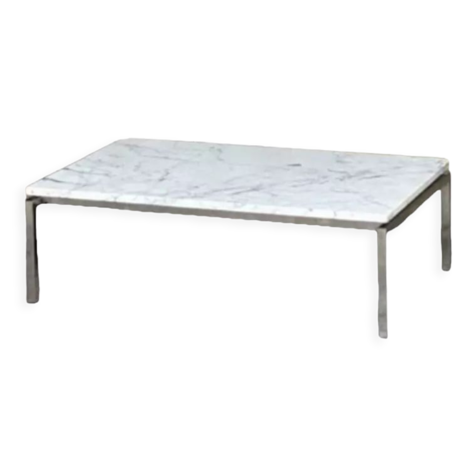 Marble and chrome coffee table, 1970