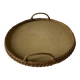 Woven wicker serving tray - 1970s