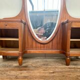 Hairdresser Art Deco styke from the early 20th century in mahogany with marquetry and mother-of-pear details