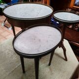 3 tripod bouillotte tables in Louis XVI style