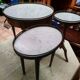3 tripod bouillotte tables in Louis XVI style
