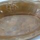 Dish basket art deco metal floral decoration