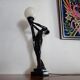 Lampe danseuse nue design 70's 80's- art déco globe boule