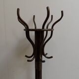 Vintage standing coat rack in bamboo