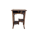 Antique Victorian Bamboo Side Table With Chinoiserie Lacquer Finish, late 1