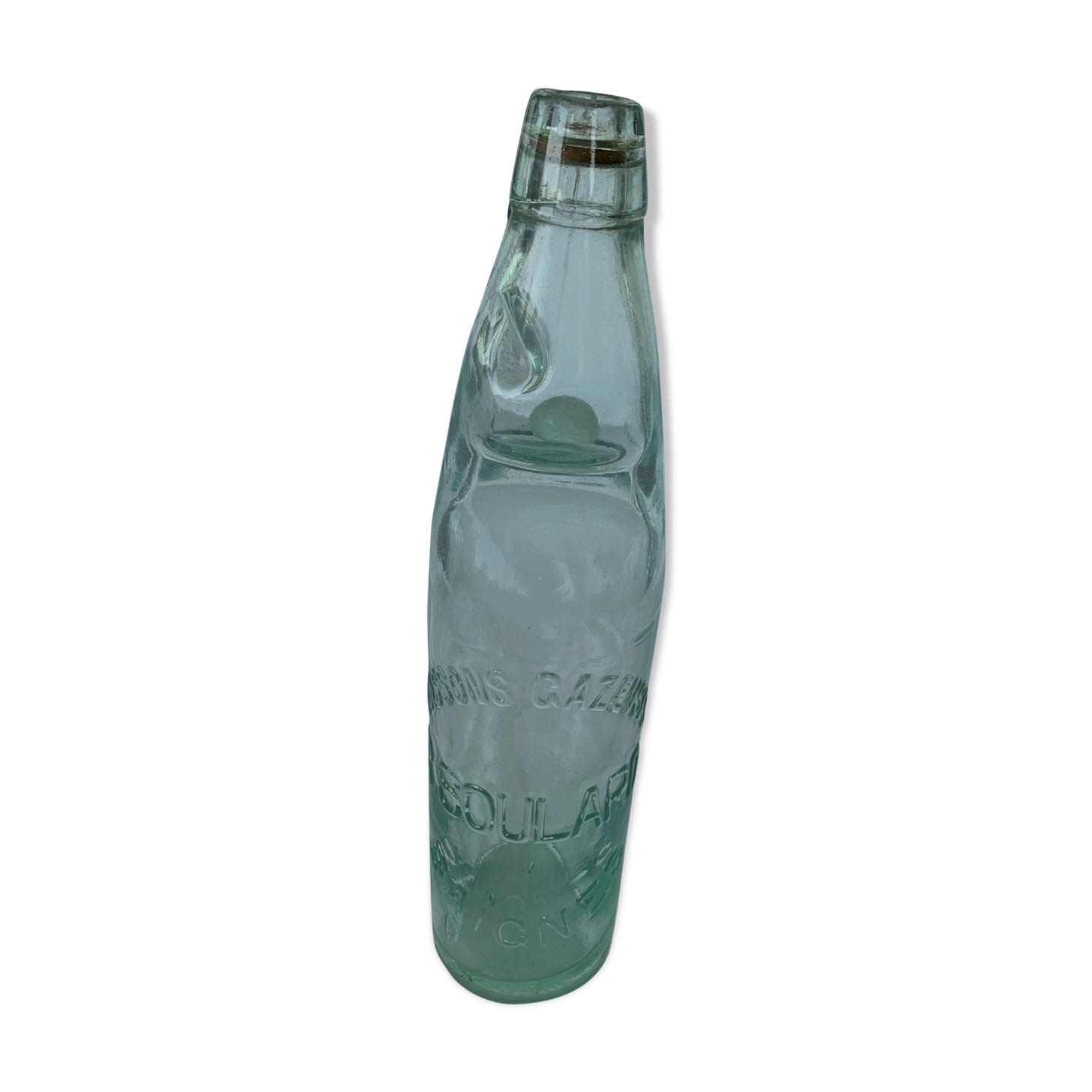 Old ball bottle for thick glass gaseous soda