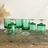 6 vintage Luminarc France liqueur glasses