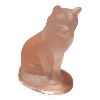 Lalique crystal cat