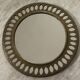 Round Indian wall mirror, hammered brass, vintage, 1960s/70s