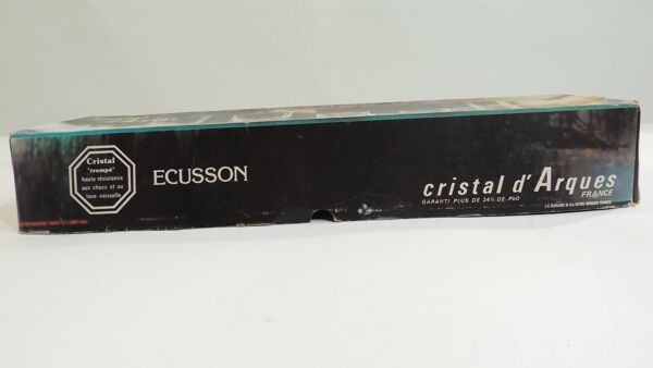 Lot verres cristal d'arques trempé ecusson/vintage/36 pieces