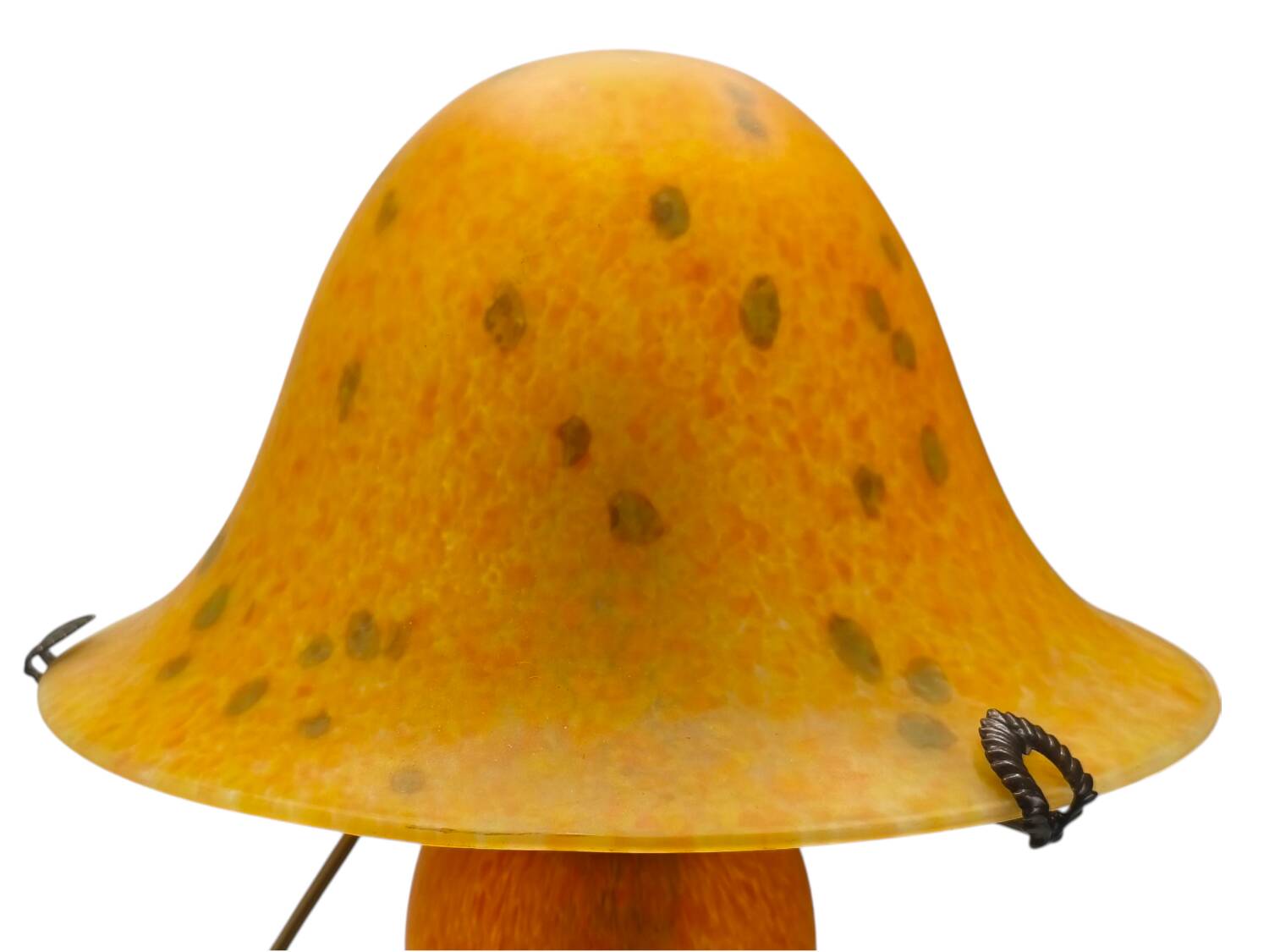 1980s V.A. France Table Lamp - Blown Glass Mushroom Shape