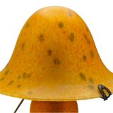 1980s V.A. France Table Lamp - Blown Glass Mushroom Shape