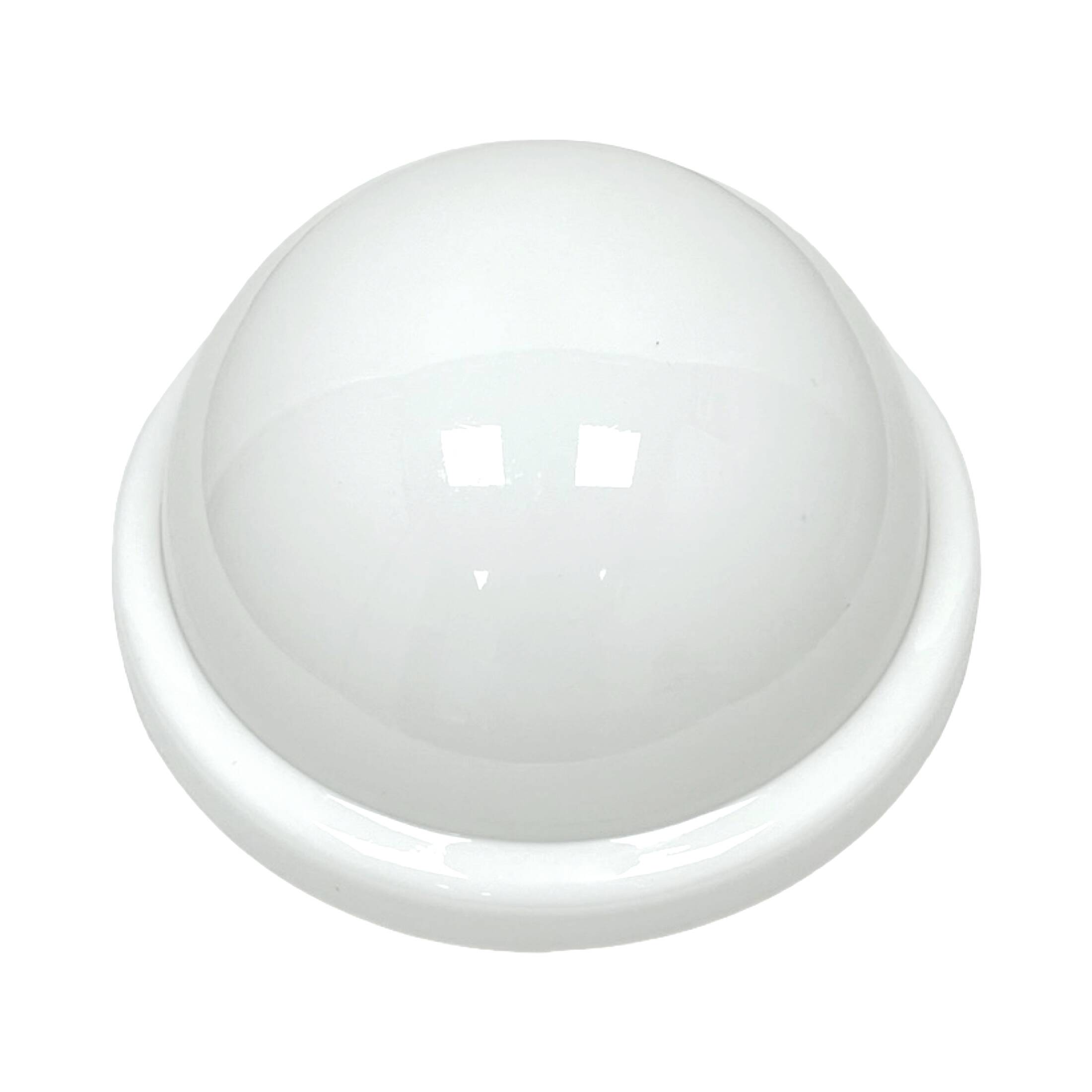 Vintage Polish glass flush-mount ceiling light (Penko Pieńsk, 1970s, PRL