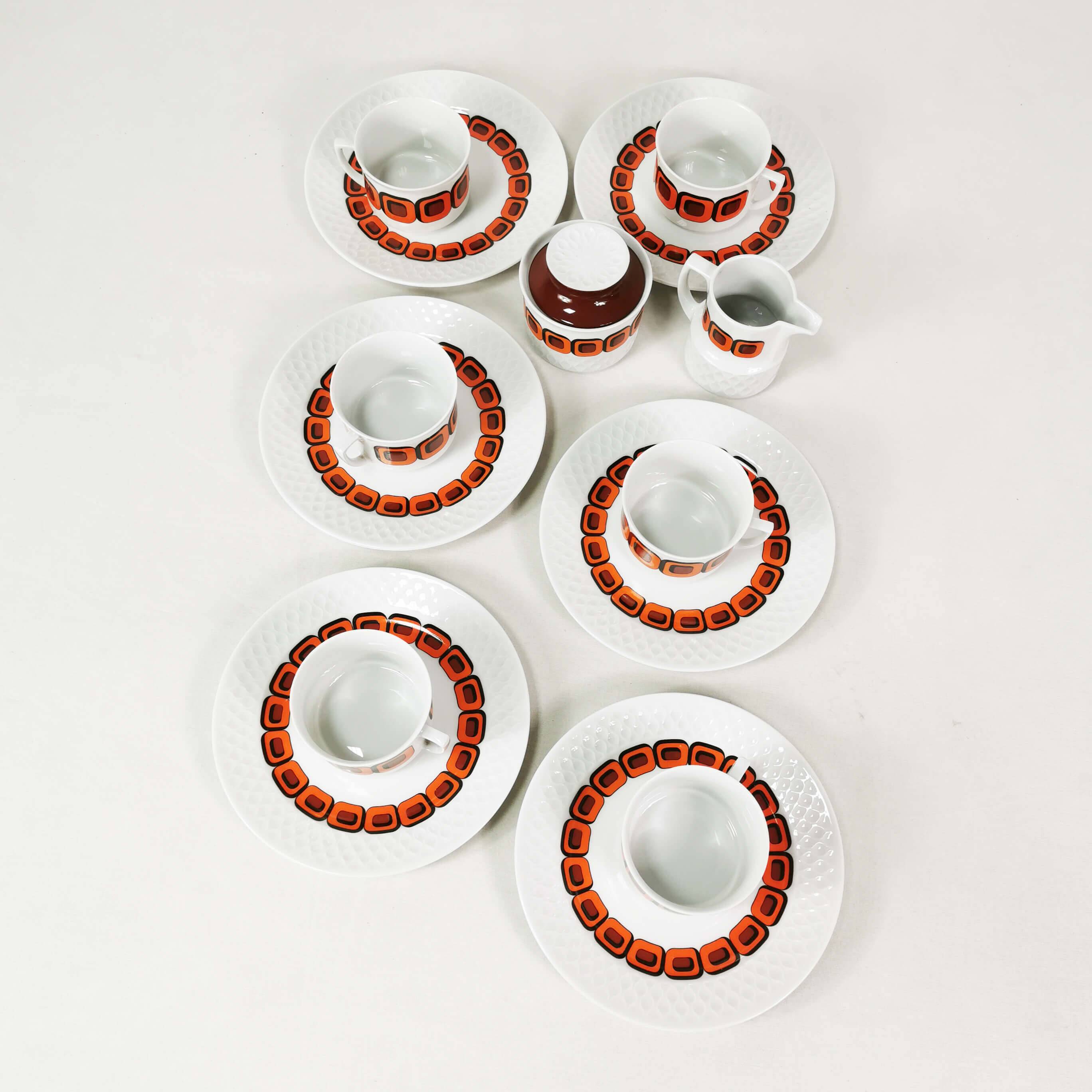 Space age coffee and tea set, Schirnding, Germany, 1970s.