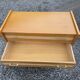 Vintage oak and cane commode from the 1960s.