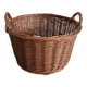 Grand panier en osier tressé 41 cm – panier rangement déco
