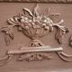 Louis XVI style trumeau mirror in patinated wood