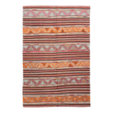 Red & Orange Mid Century Modern Kilim Rug, 174x267Cm