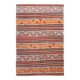 Red & Orange Mid Century Modern Kilim Rug, 174x267Cm
