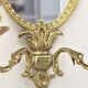 Pair Applique Mirror in Gilded Bronze Style Louis XVI