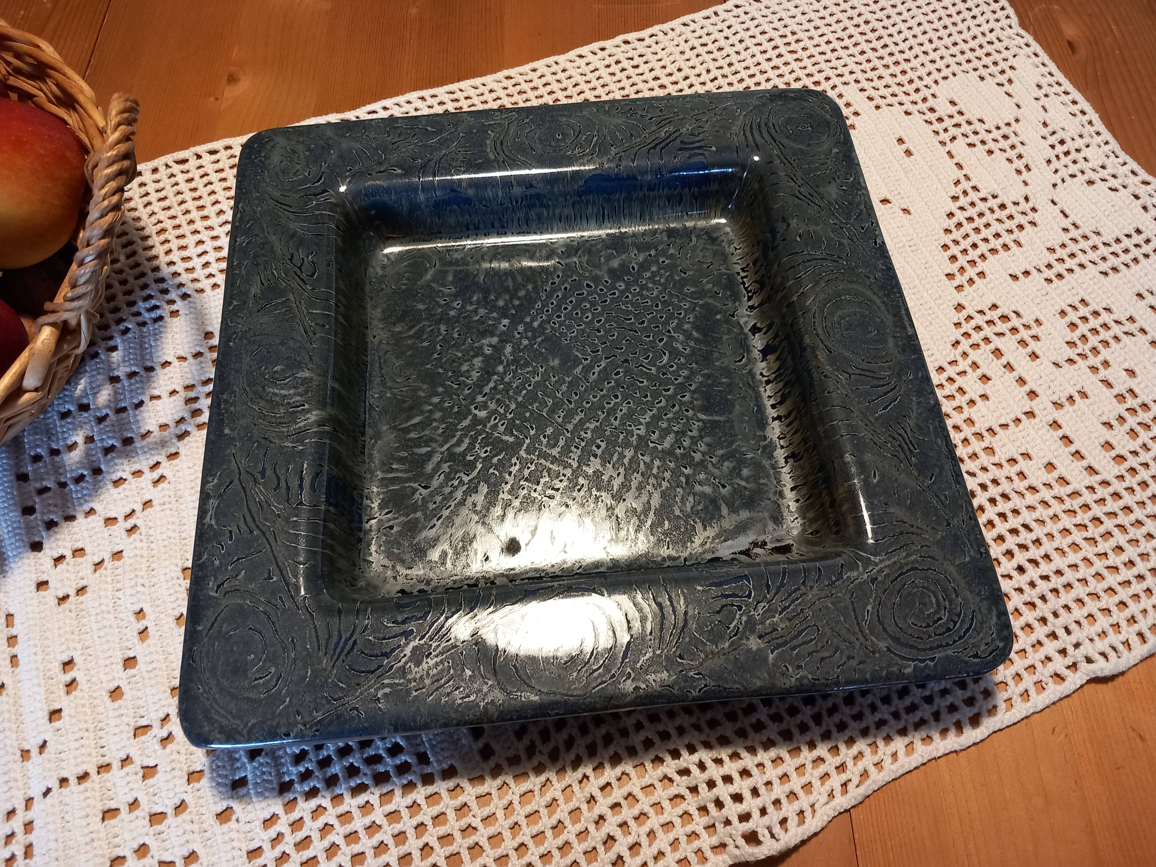 Glazed ceramic centrepiece signed Vila Clara