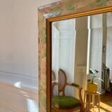 Miroir floral biseauté