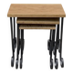 Antique wooden and wrought iron nesting tables – circa 1950