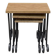 Antique wooden and wrought iron nesting tables – circa 1950