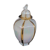 Potiche vase en porcelaine de Limoges R. Montigny et Cie des années 1950