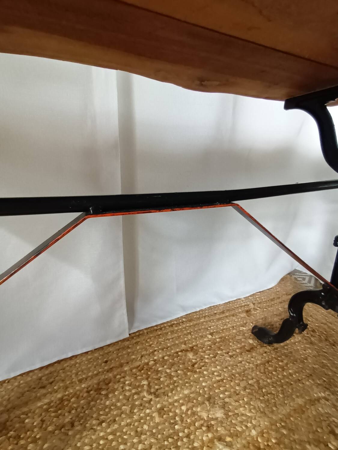 Brutalist walnut bistro table