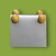 Vintage magazine rack in painted metal and wooden balls - minimalist design