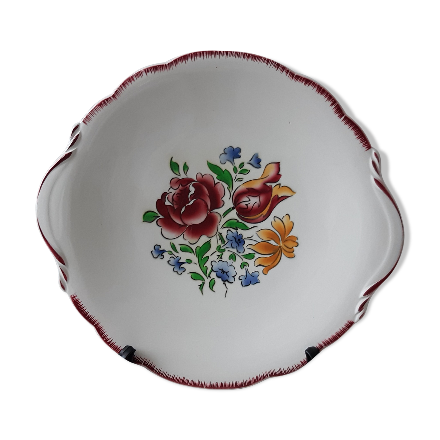 Cake dish Digoin Sarreguemines 50s