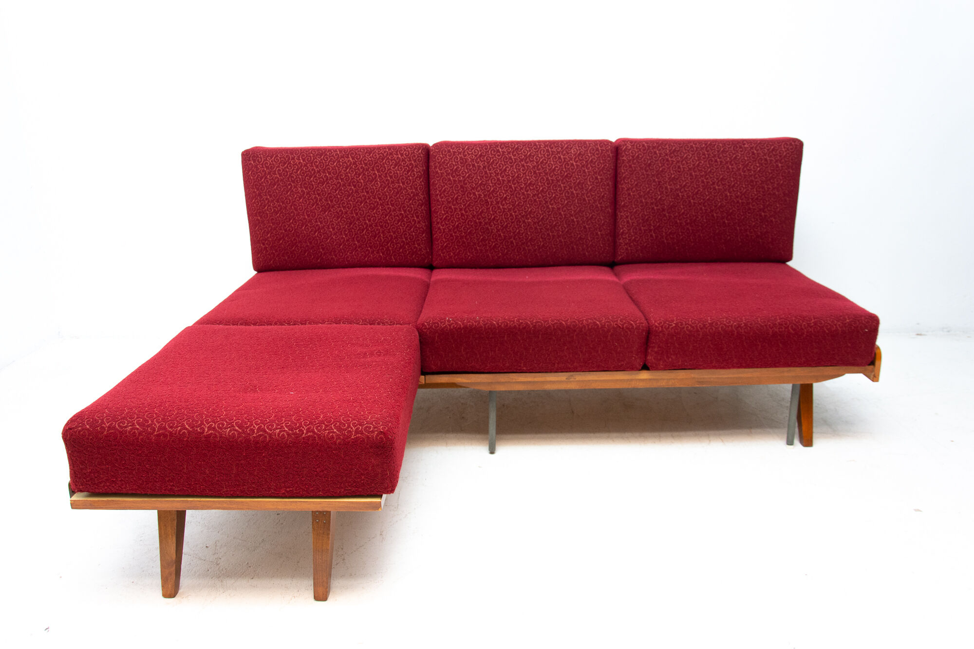 Mid century corner folding sofa by František Jirák For Tatra Nábytok, 1960