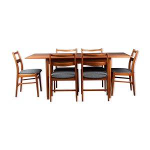 Table à manger danoise - six chaises