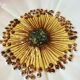 Dabbling plate, polychrome ceramic glazed Coquelicot, Massier?